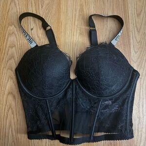 NWT Victoria's Secret Very Sexy Shine Strap Corset Push Up Bra Women Size 34C